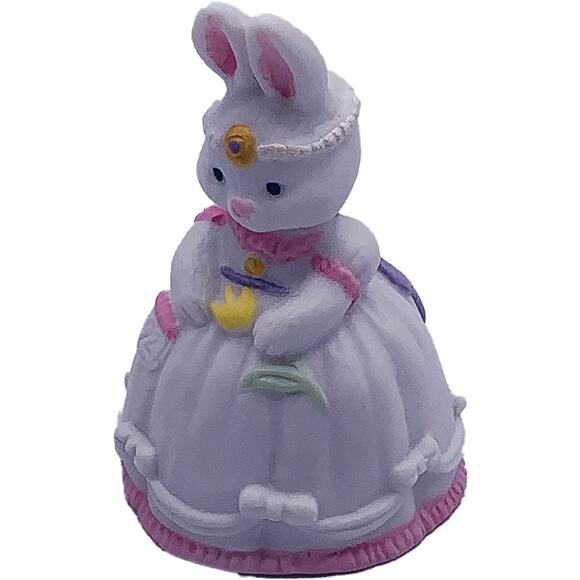 1992 Hallmark Keepsake Easter Collection Belle Bunny Porcelain Ornament in Box - Picture 4 of 6
